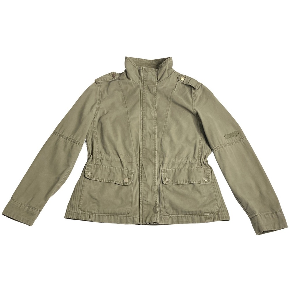 Y2K Charlotte Russe Military Jacket Womens M Olive Green Gorpcore Utility Field